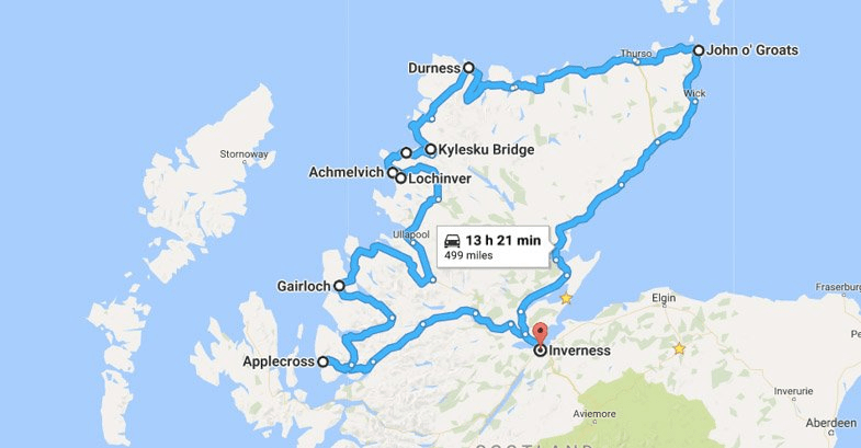 NC500 suggested routes